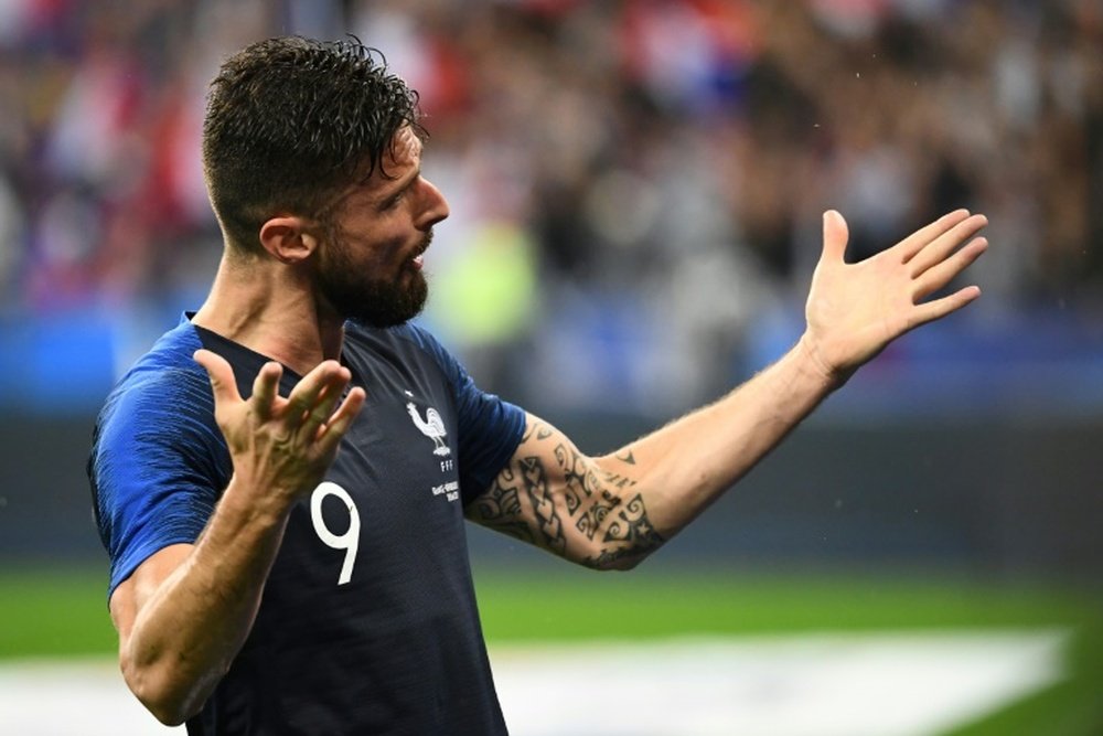 Giroud found the net against Ireland on Monday. AFP