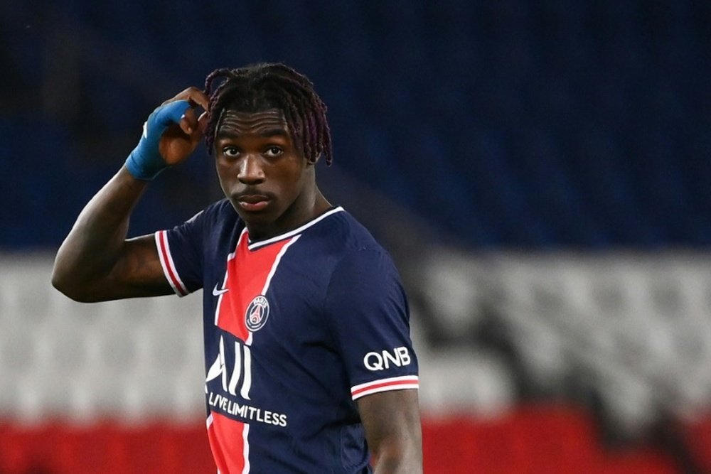 Moise Kean destacó cedido en el PSG la pasada temporada. AFP