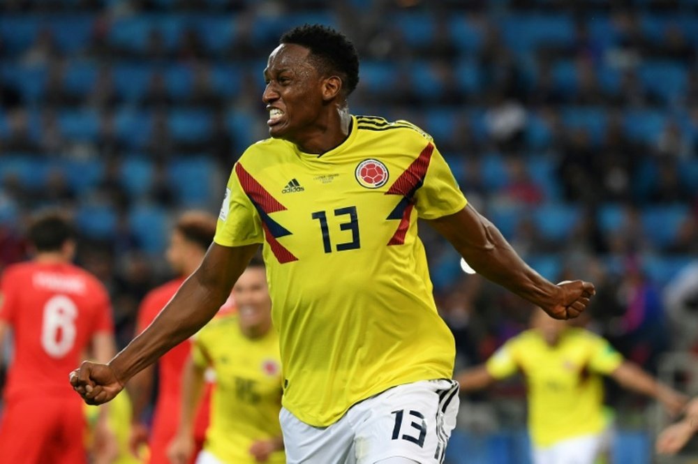 Everton are in talks with Barcelona for Yerry Mina. AFP