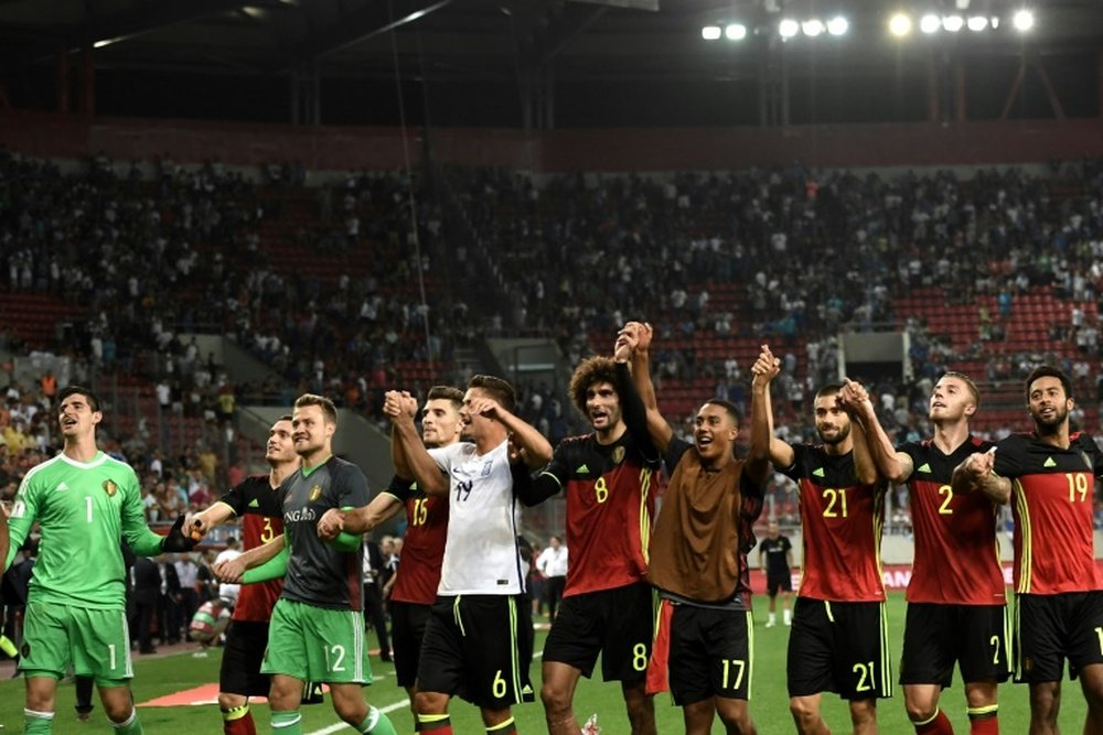 La Belgique, première équipe européenne qualifiée sur le terrain pour le Mondial. AFP