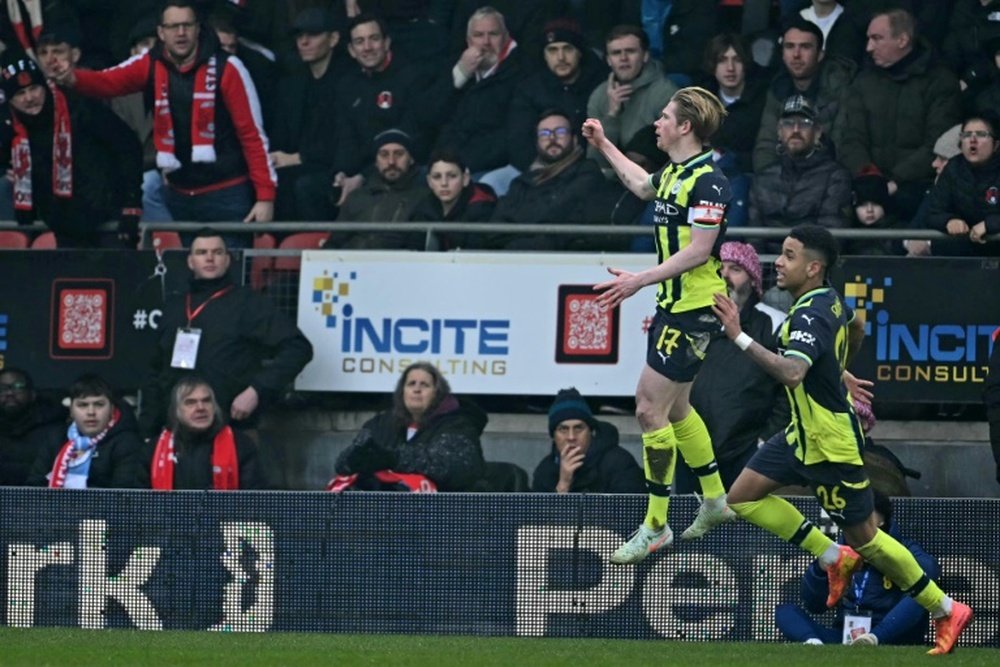 Manchester City edged past Leyton Orient 2-1. AFP