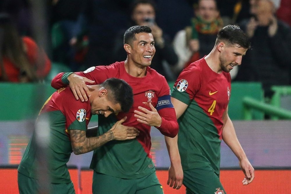 Portugal faz a festa as custas de Liechtenstein. AFP