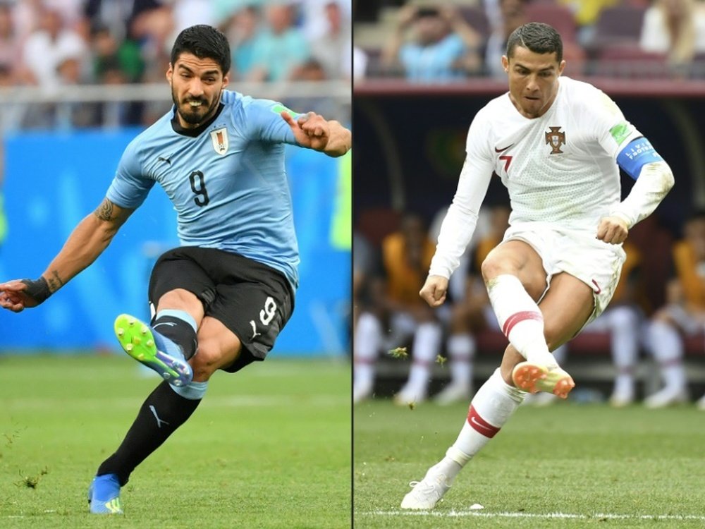 Suarez and Ronaldo will face off on Saturday. AFP