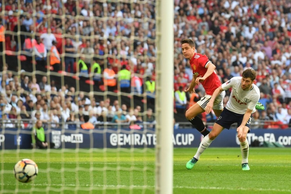 Ander Herrera fue vital en la remontada del United al Tottenham. AFP