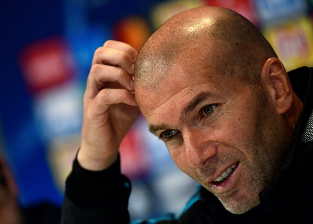Zidane est détendu en conférence de presse. AFP