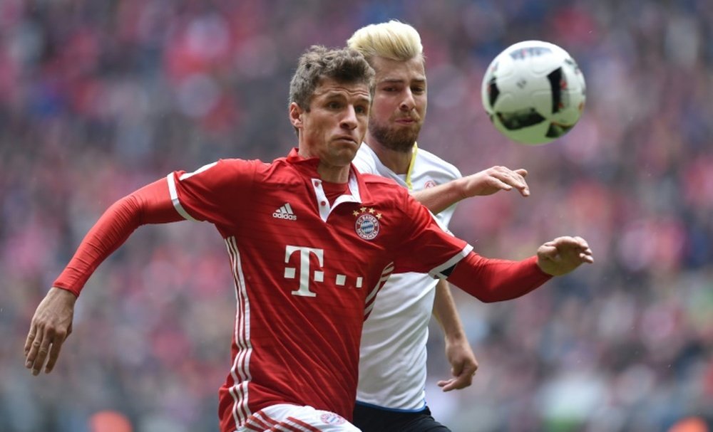 Bayern's Muller only came from the bench against Bremen. AFP