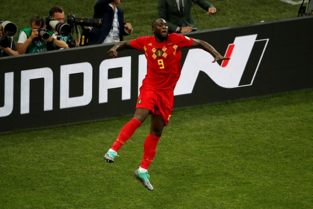 Lukaku le metió dos de los tres goles de Bélgica a Panamá. AFP