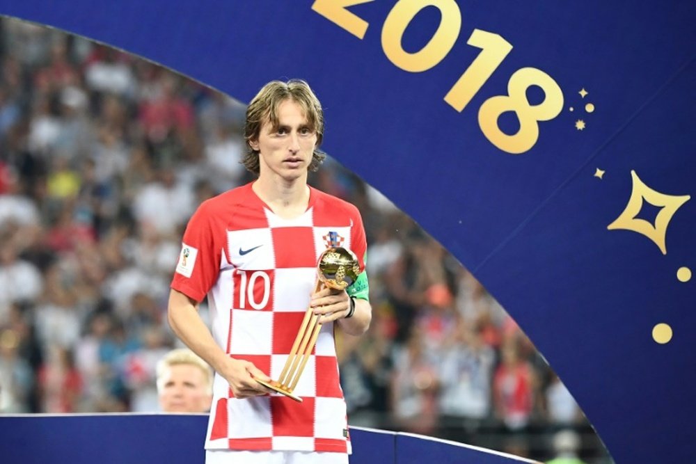 Modric désigné meilleur joueur du Mondial-2018 à l'issue de la défaite de la Croatie en finale. AFP