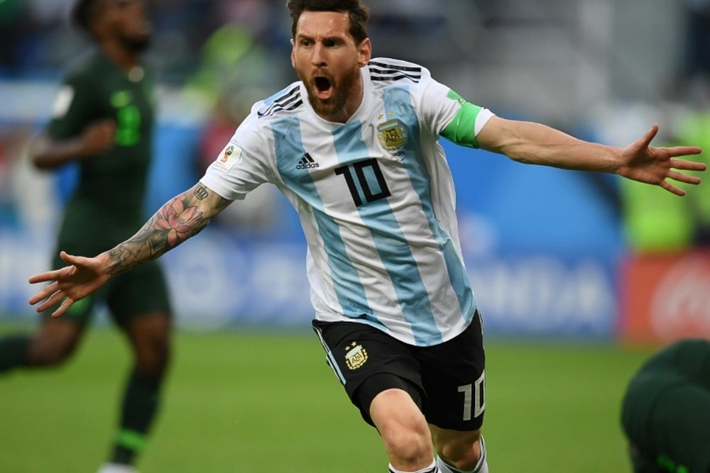 Messi scored a delightful goal against Nigeria. AFP