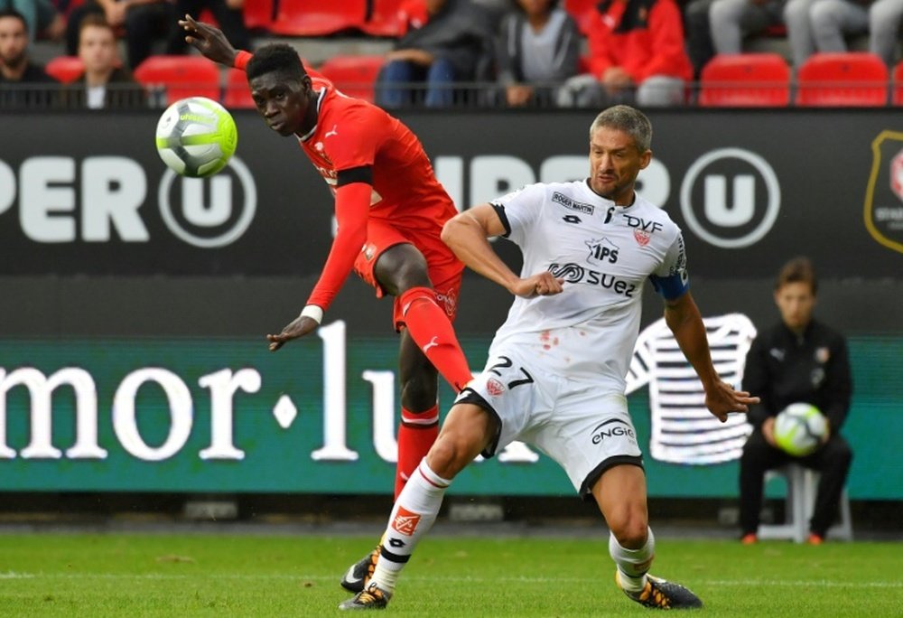The signature of Rennes striker Ismaila Sarr is being chased by many big clubs. AFP