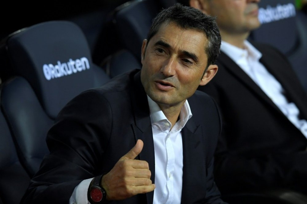 Ernesto Valverde no duda de que los goles de Suárez llegarán. AFP/Archivo