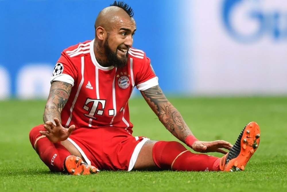 Vidal sat out the CL clash due to injury. AFP