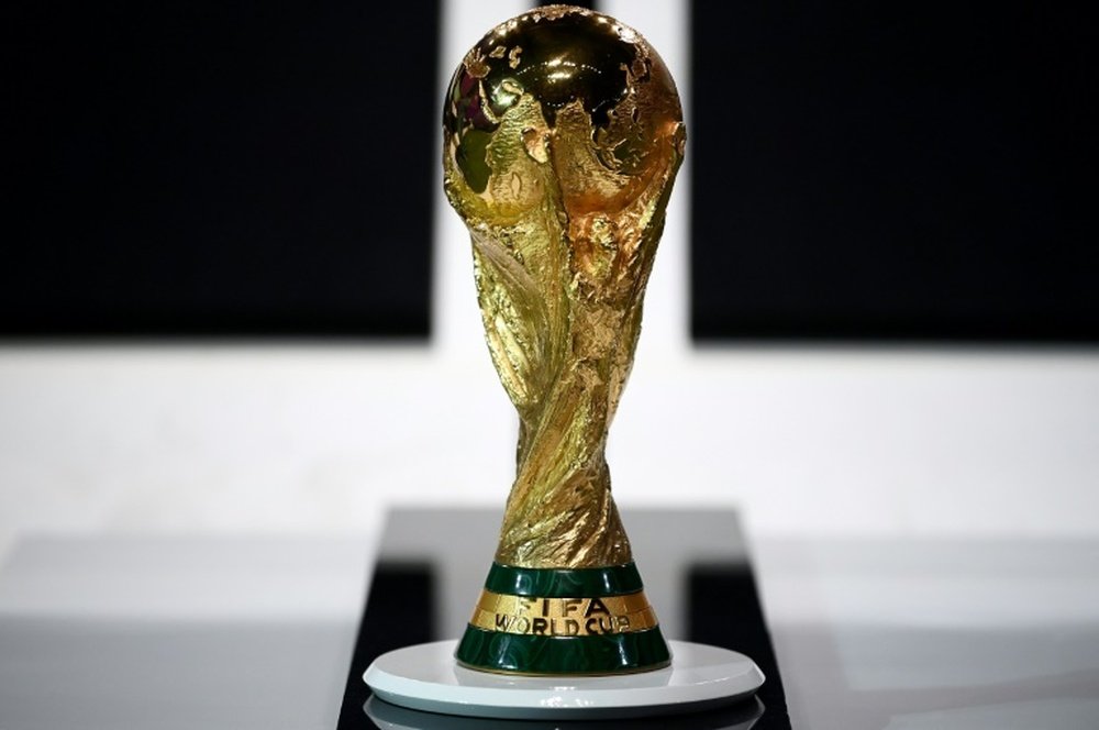 Le trophée de la Coupe du monde. AFP