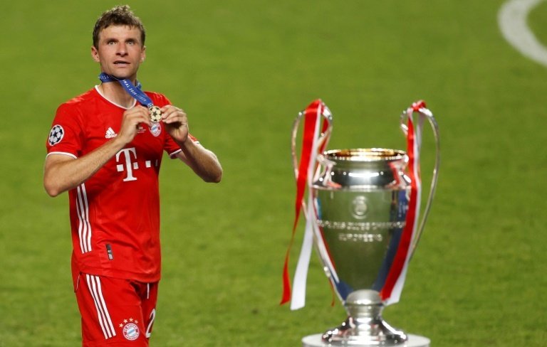 Thomas Müller défend la stratégie de transferts du Bayern. afp