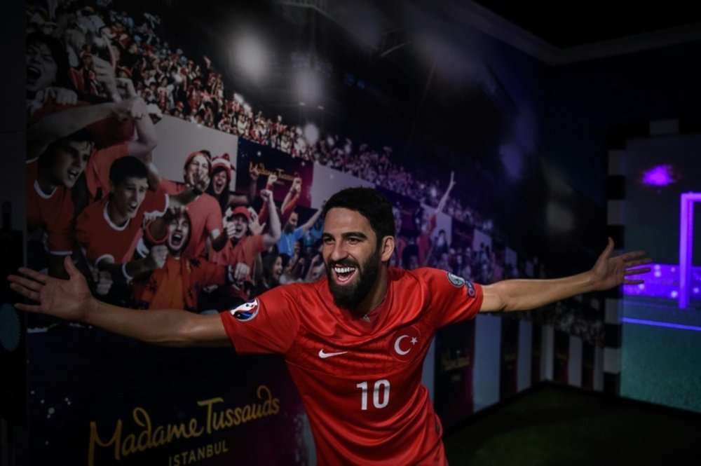 Statue de cire d'Arda Turan, le 22 novembre 2016, à Istanbul. AFP