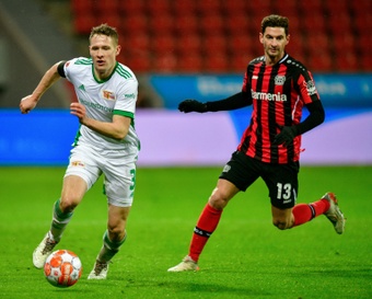 Lucas Alario saldrá del Bayer Leverkusen en verano. AFP