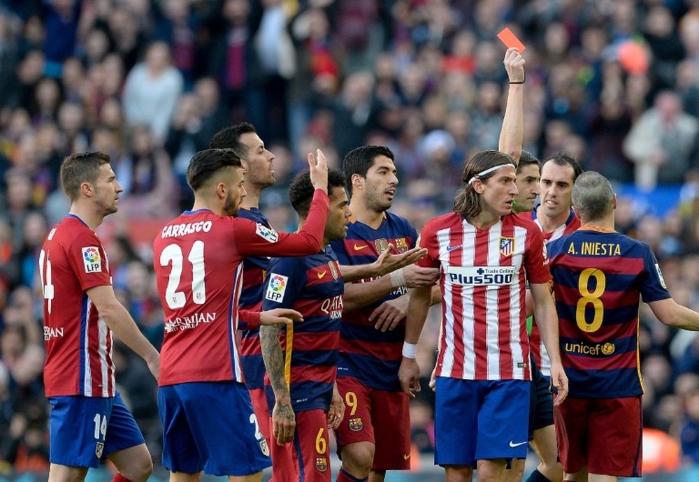Filipe Luis received a straight red back in January for the challenge. BeSoccer