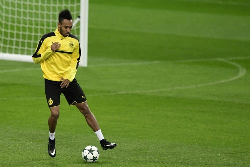 Pierre-Emerick Aubameyang  during a trainings session. AFP