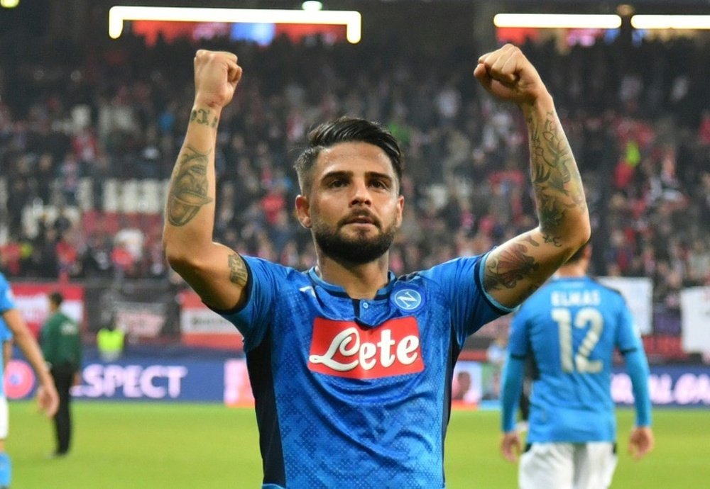 L'attaquant de Naples Lorenzo Insigne après un match à Salzbourg, le 23 octobre 2019