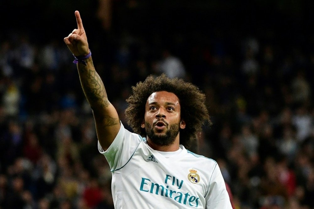 Marcelo espera que el Madrid siga consiguiendo títulos. AFP