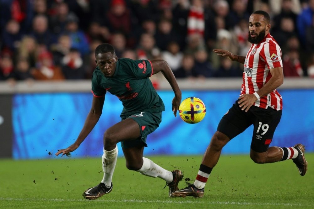 Mbeumo (R) has been a standout performer in the Premier League. AFP
