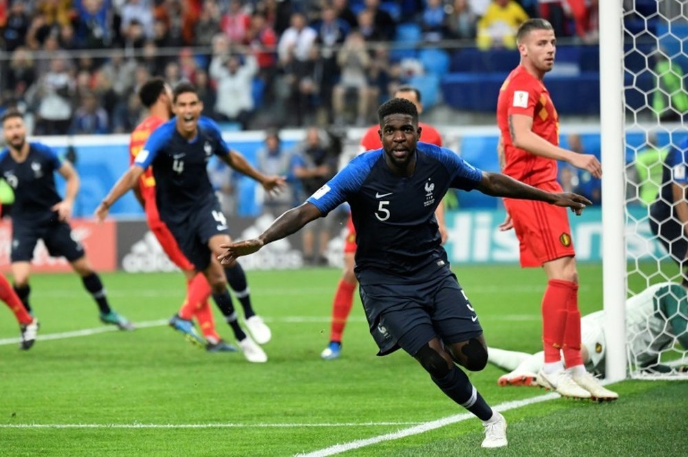Umtiti, autor del gol que puso a Francia en la final AFP