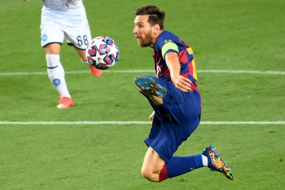Messi quiere llegar a punto al duelo ante el Bayern. AFP