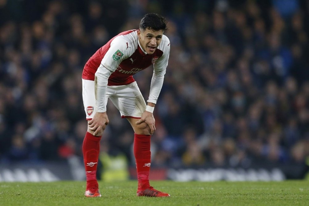 Alexis Sanchez avec Arsenal contre Chelsea en demi-finale de la Coupe d'Angleterre. AFP