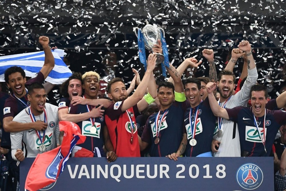 PSG won their second trophy on Wednesday. AFP