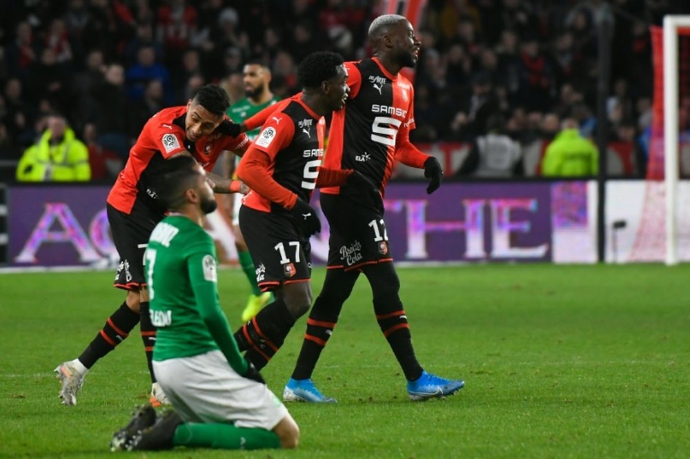 El Saint-Étienne cae en Rennes. AFP