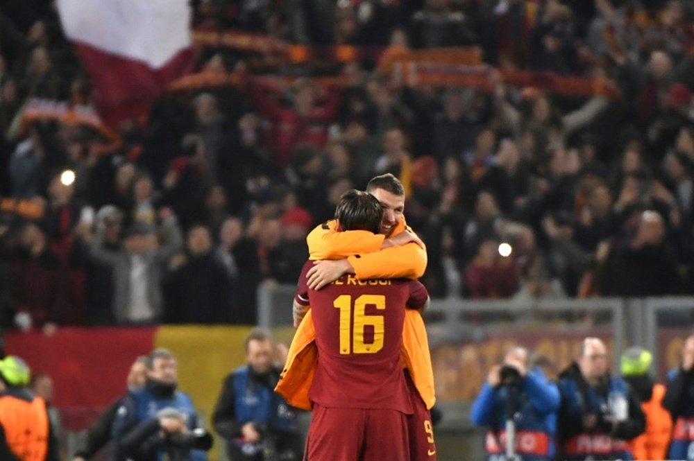 Dzeko scored the deciding goal for Roma victory. AFP