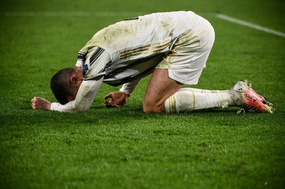 Decepción de CR7 tras no lograr marcarle al Genoa. AFP