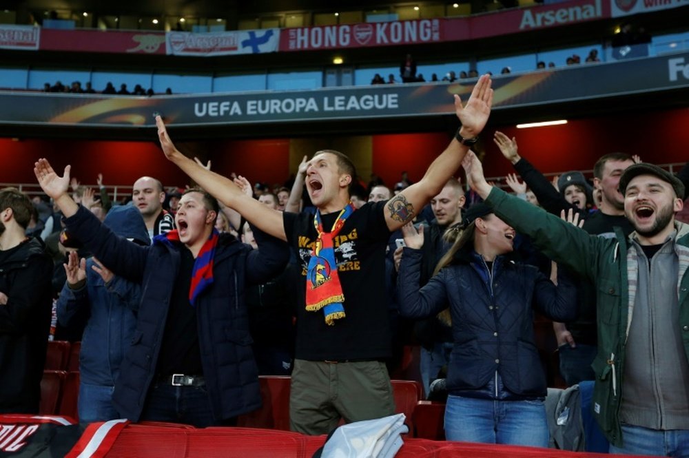 The CSKA fans were in fine voice. AFP