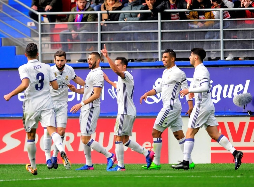 Le Real Madrid s'est fait plaisir à Eibar en inscrivant 4 buts. AFP