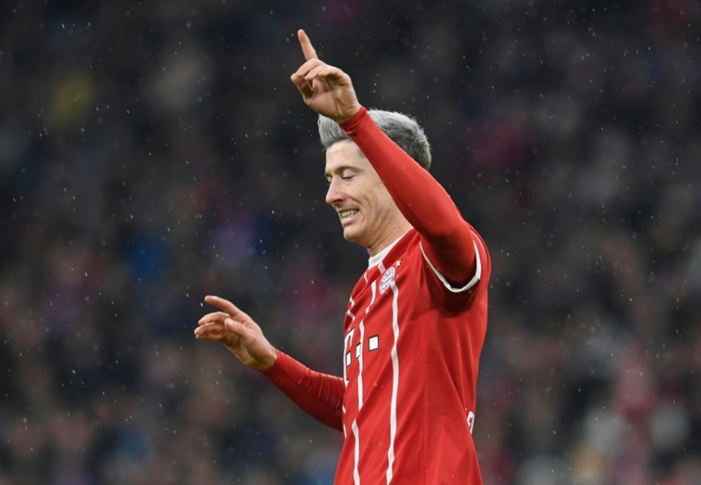 Lewandowski scored the only goal of the game against Cologne. AFP