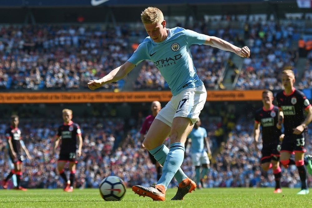 De Bruyne could return to action sooner than first expected. AFP