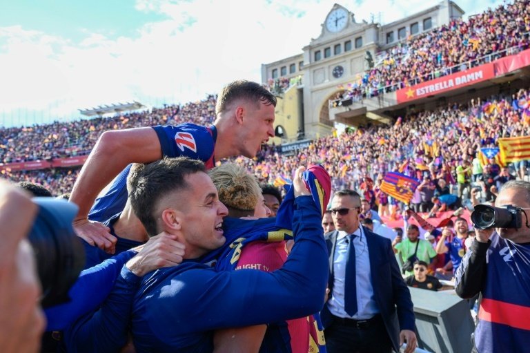 El Barcelona ya piensa en el alirón. AFP