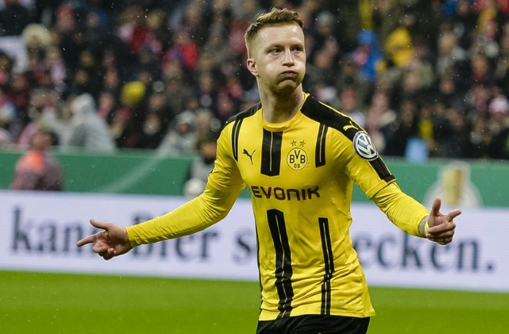 L'attaquant de Dortmund Marco Reus buteur contre le Bayern en Coupe d'Allemagne. AFP