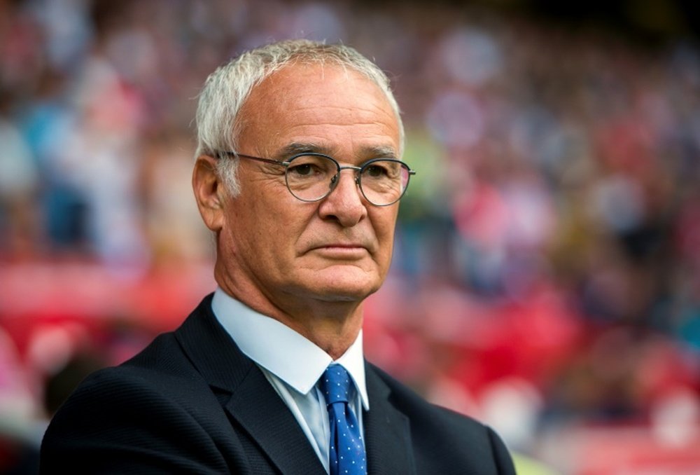 Claudio Ranieri pendant le match de la 1ère journée de Ligue 1, au stade Pierre-Mauroy. AFP