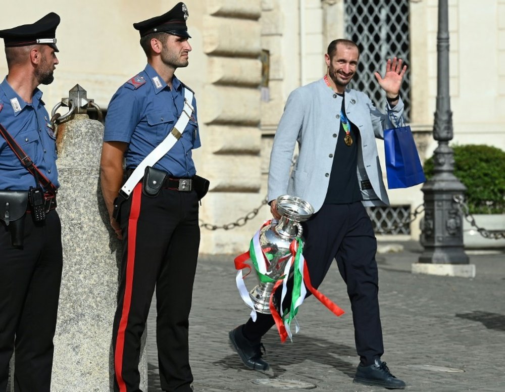 Chiellini terá a MLS como seu próximo destino.AFP