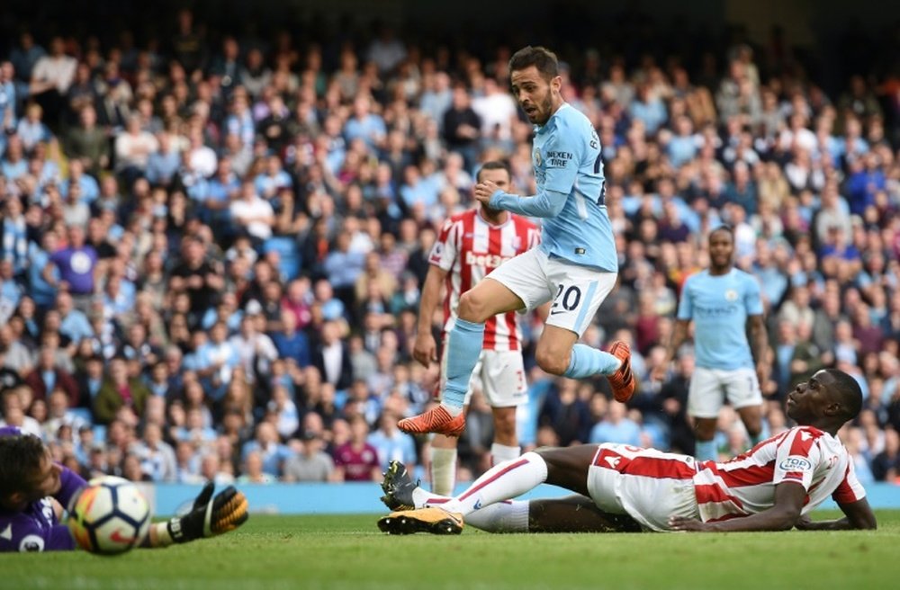 Goleada esmagadora do City. AFP