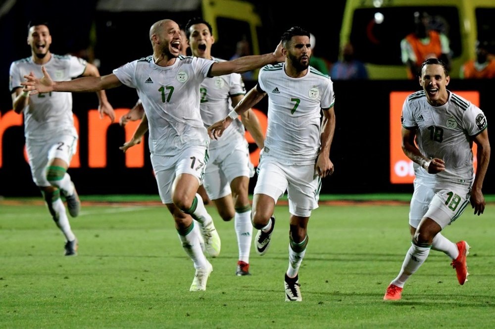 Mahrez's stunning free-kick sent Algeria through to the final. AFP