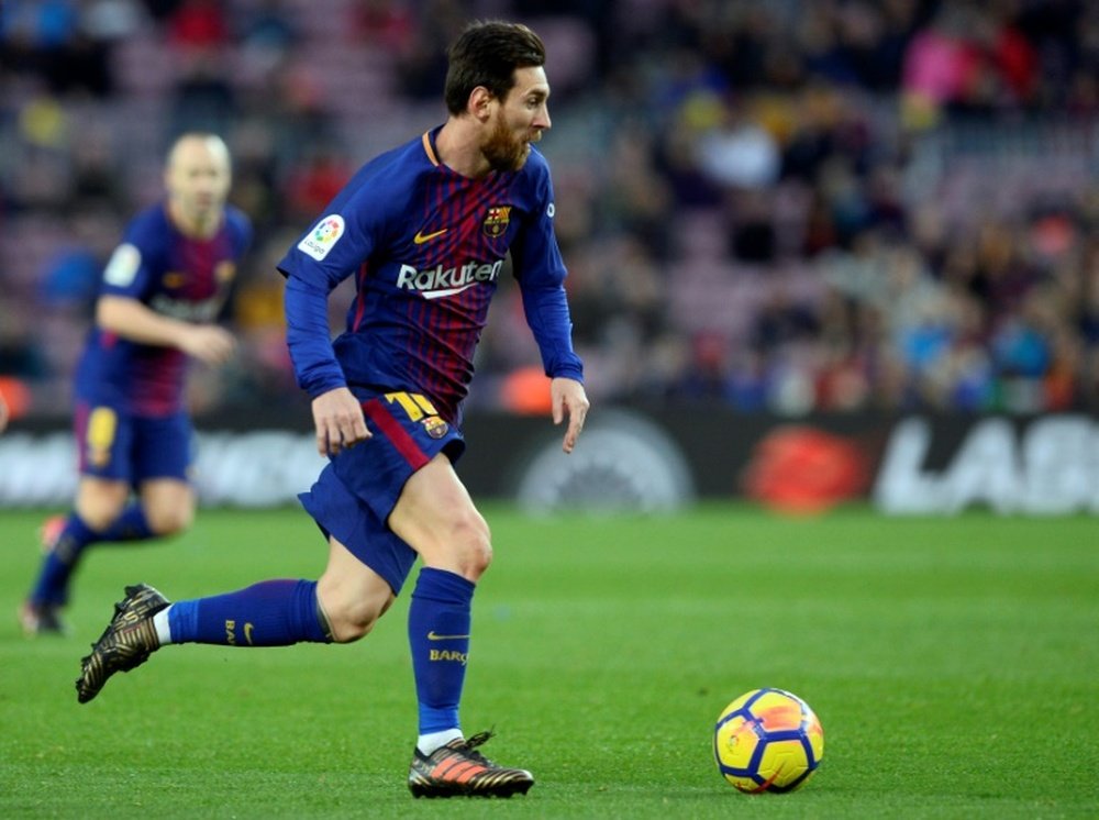 Messi puso el 2-4 ante la Real Sociedad. AFP