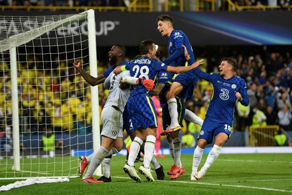 Chelsea remporte la Supercoupe d'Europe 2021. AFP