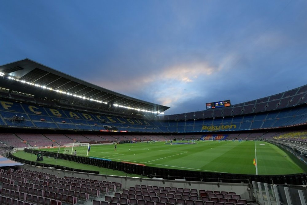 Barcelona v Napoli might not be played at the Camp Nou. AFP