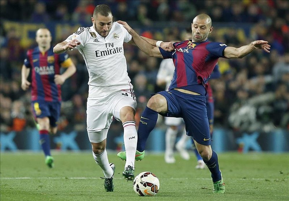 Javier Mascherano has received a two-match-ban. EFE/Archivo
