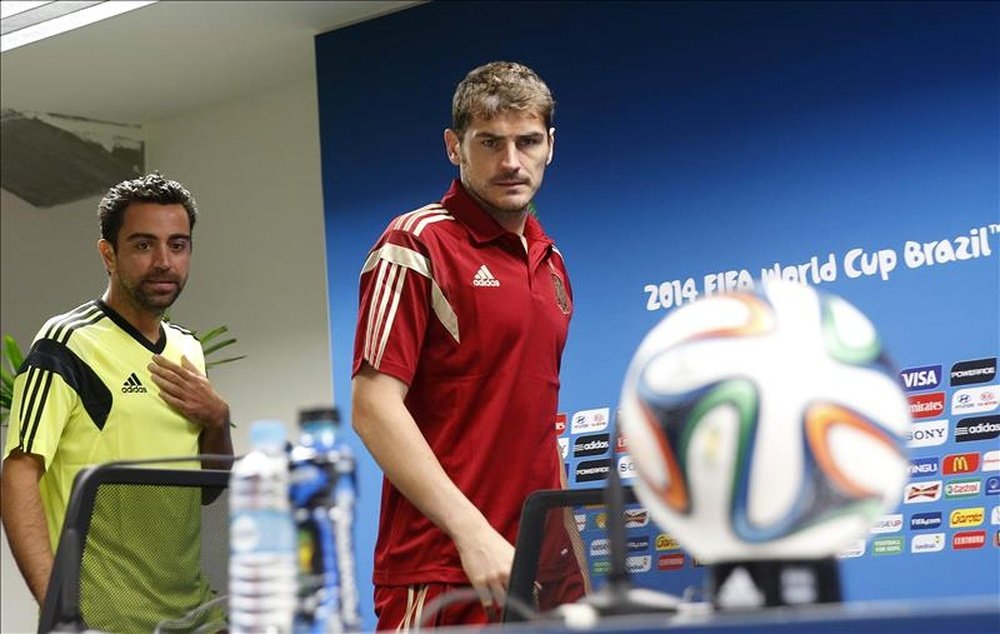 Xavi no entiende qué ha pasado entre Iker Casillas y Vicente del Bosque. EFE/Archivo