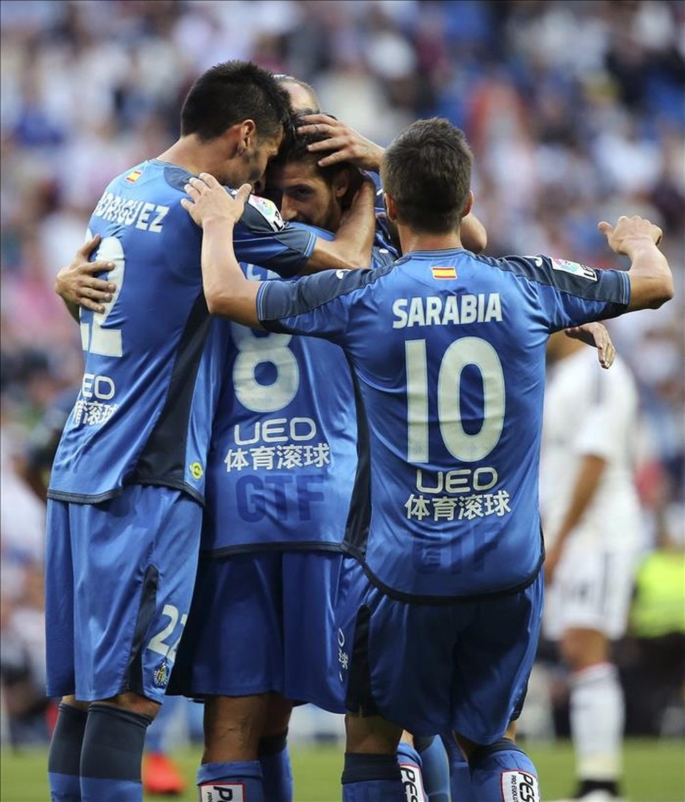 Los jugadores del Getafe celebran un gol. EFE/Archivo