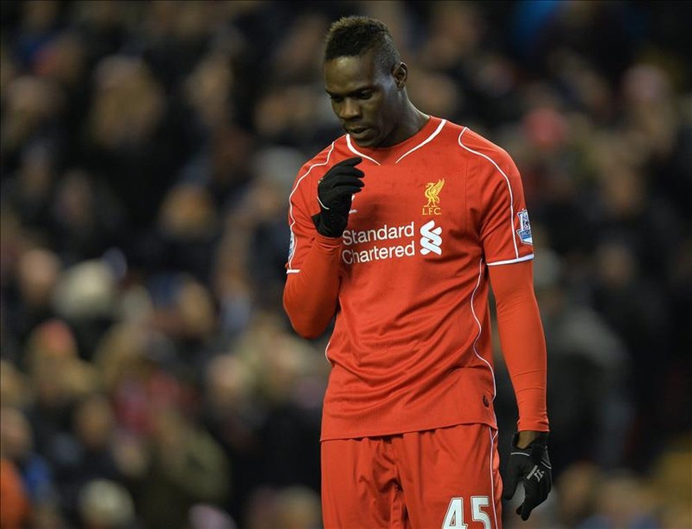 Mario Balotelli, during a match with Liverpool. EFE/Archivo