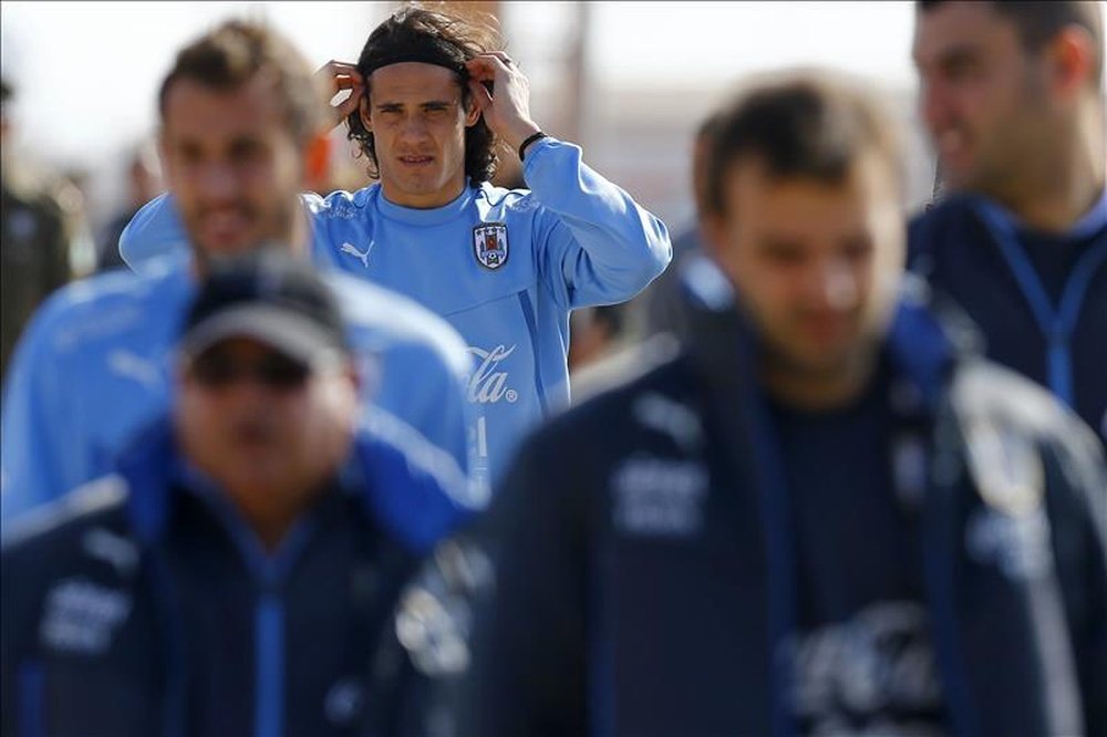 El jugador de la selección Uruguaya de fútbol Edinson Cavani. EFE/Archivo